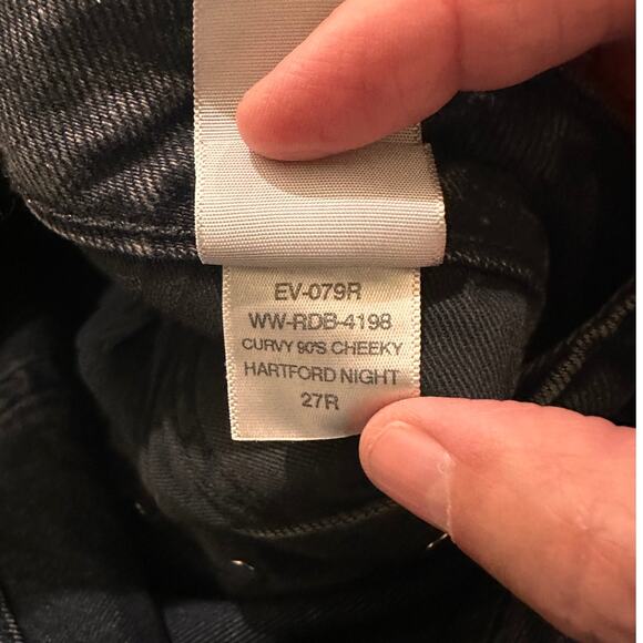 Everlane Organic High Rise The Curvy 90s Cheeky Straight Jean Washed Black, 27 - Picture 9 of 12